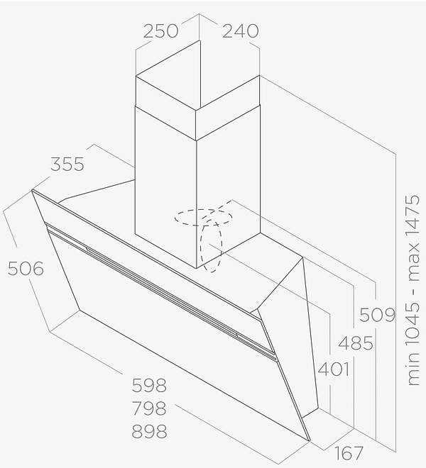 Фото - Вытяжка декоративная Elica STRIPE BL/A/60