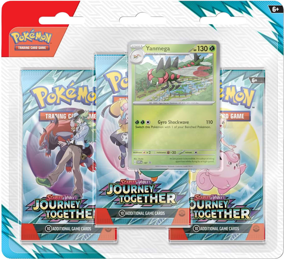 Настільна гра (5-7 років) Pokemon Scarlet & Violet - Journey Together - 3 Pack Blister (196214108363) - Фото 1