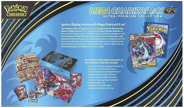 Фото - Настольная игра (5-7 лет) Pokemon Mega Charizard X ex Ultra Premium Collection (196214130685)