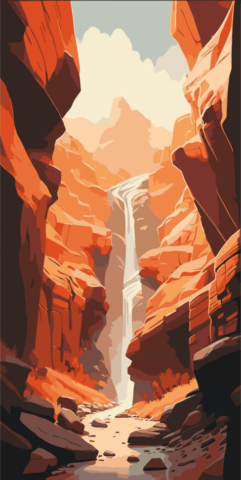 Картина за номерами ArtCraft Каньйон 40х80 см (11567-AC)