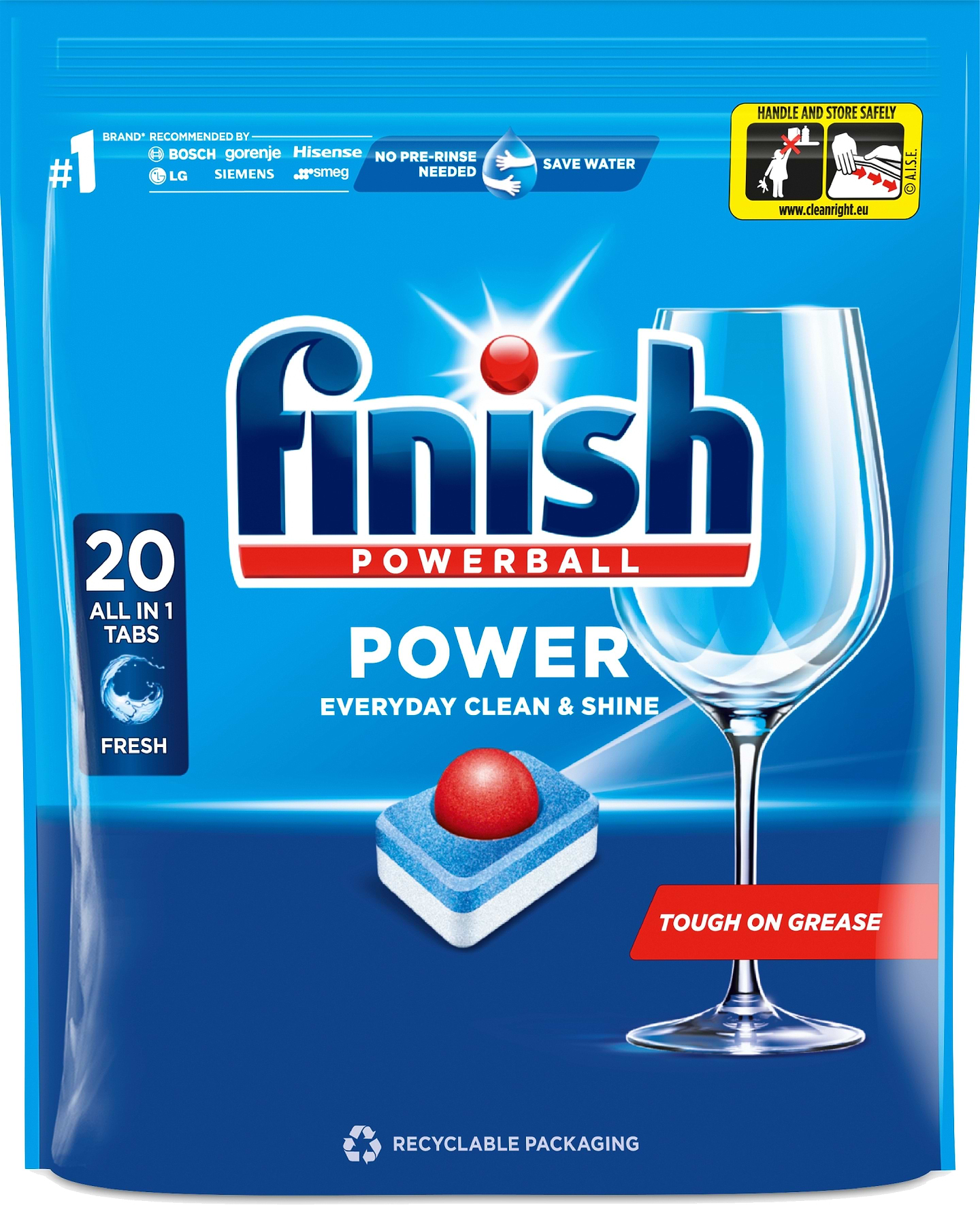 Таблетка для посудомийної машини Finish All in 1 Max 20шт - Фото 1