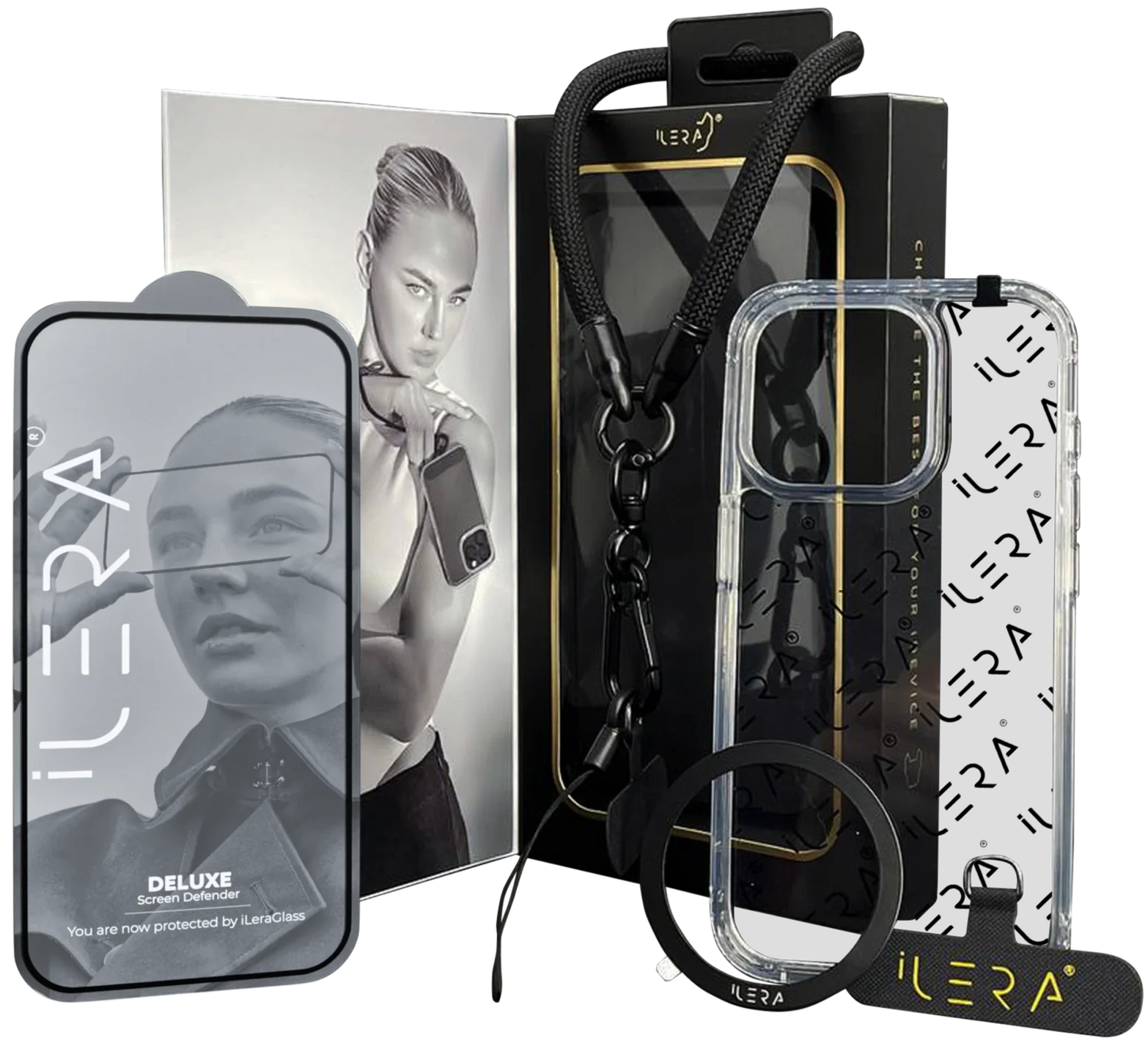 Чехол для смартфона ILera Go Ice Case Deluxe Set 4-in-1 /чехол,стекло,ремень + MagSafe/ iPhone 15 Pro (iLGoHnd15Pr) - Фото 1