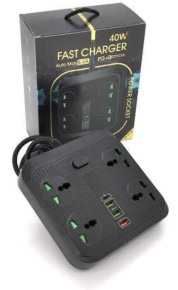 Фото - Мережевий фільтр Voltronic TB-Т18 4р+2 USB+PD 2m (19747)