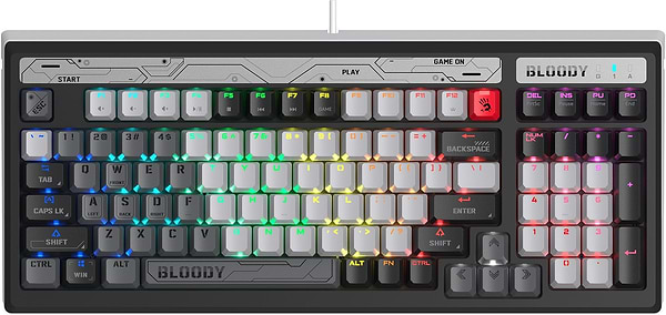 Фото - Клавіатура дротова ігрова Bloody B950 RGB Warrior Grey