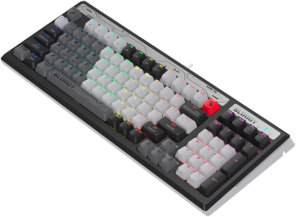 Фото - Клавіатура дротова ігрова Bloody B950 RGB Warrior Grey