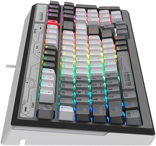 Фото - Клавіатура дротова ігрова Bloody B950 RGB Warrior Grey