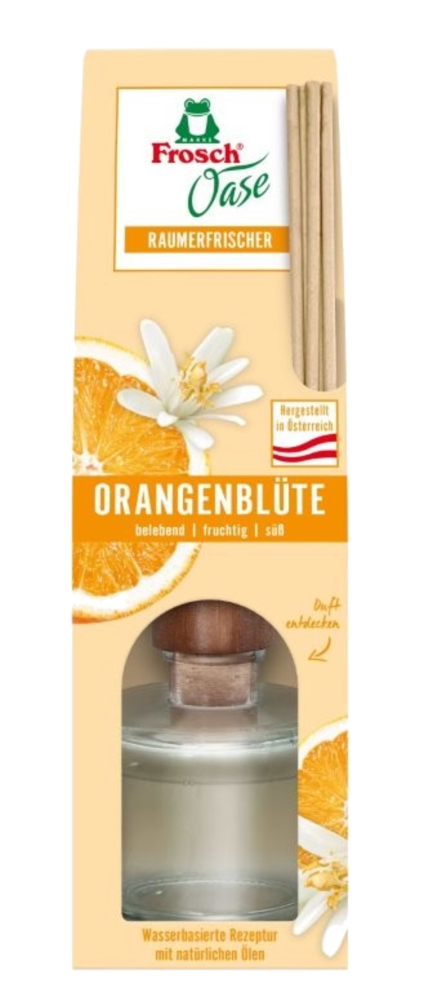 Аромадіффузор Frosch Оазис із натур. маслом Помаранчевий гай 90мл - Фото 1