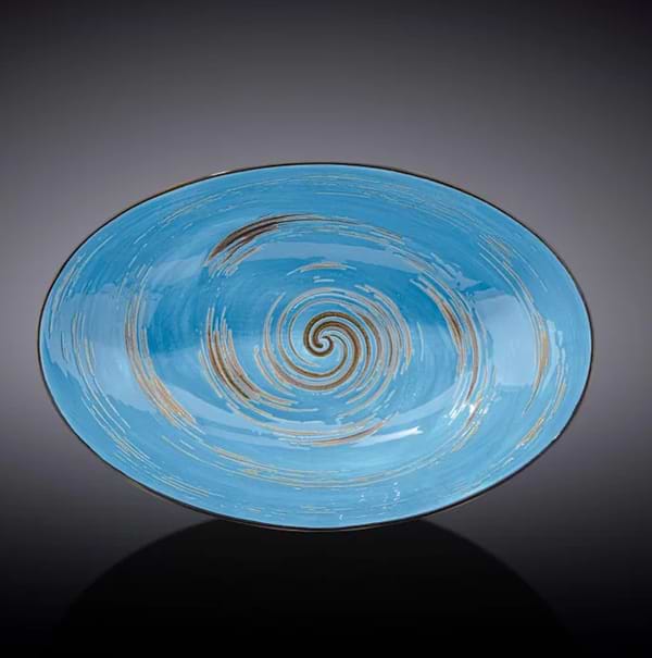 Фото - Блюдо Wilmax Spiral Blue 25х16.5х6 см 570 мл (WL-669640 / A)