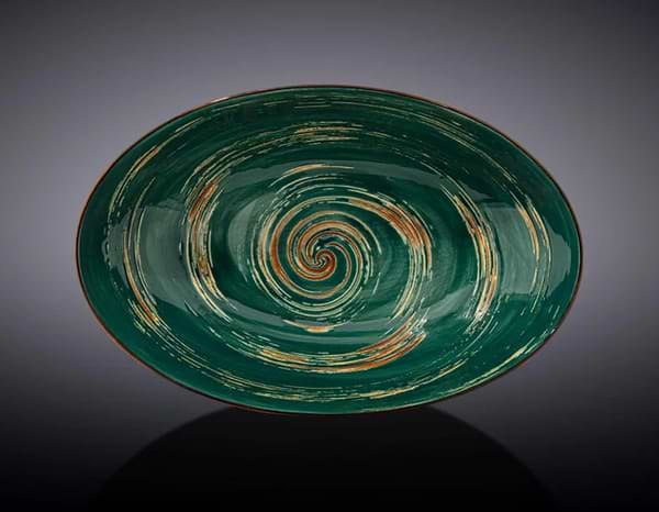 Фото - Блюдо Wilmax Spiral Green 30х19.5х7 см 1100 мл (WL-669541 / A)