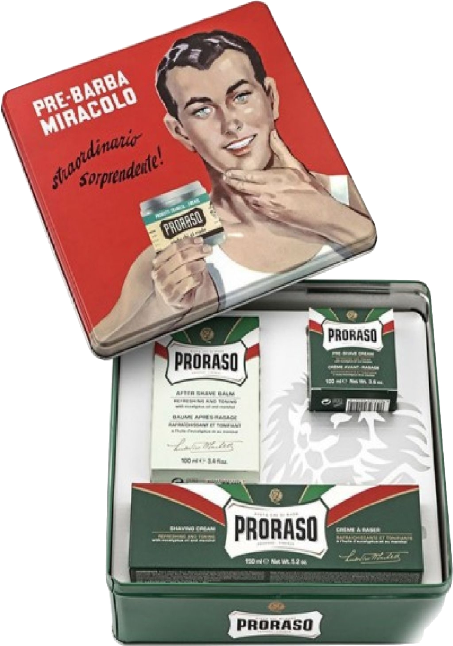 Набір для догляду за обличчям Proraso Тонізуюча свіжість з екстрактом евкаліпта та ментолом (8004395003594)
