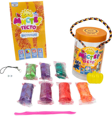 Фото - Ліплення з тіста Strateg Містер тісто 7 кольорів (укр) (71807)