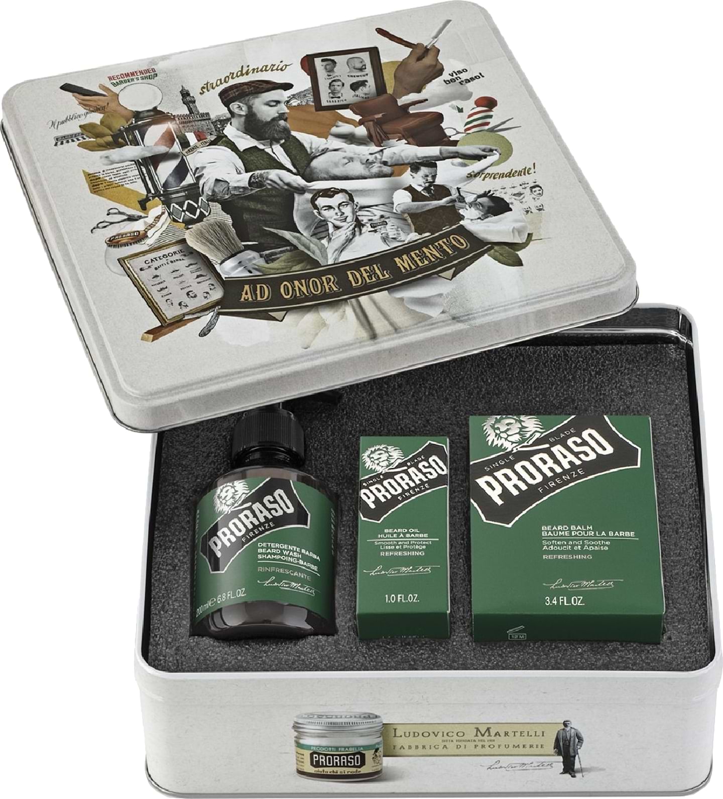 Подарочный набор для ухода за лицом Proraso Refresh для ухода за бородой (8004395006939)