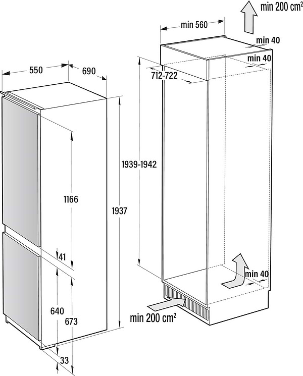 Фото - Холодильник вбудований Gorenje NRKI619EA3