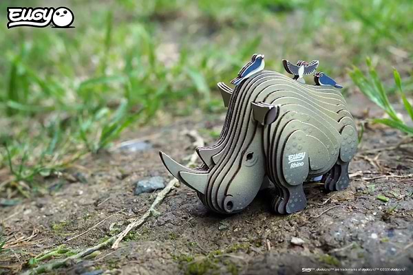 Фото - 3D пазли EUGY Зоопарк: Носоріг (XEG-076)