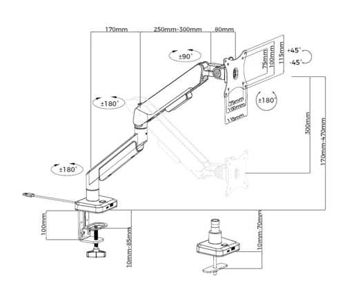 Фото - Крепление настольное Anda Seat Stealth PRO II RGB 17''-42'' White (AD-W-A9X-1S-BW)