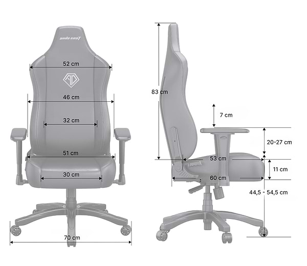 Фото - Крісло для геймерів Anda Seat Novis Size L Gray Fabric (AD23-L-01-G-F)