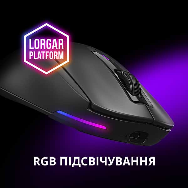 Фото - Миша бездротова ігрова Lorgar MSA10W Wireless Gaming Black (LRG-MSA10W-BK)