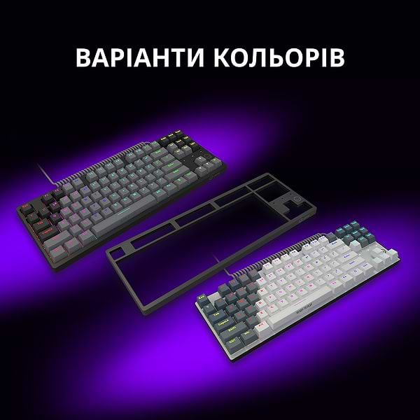 Фото - Клавиатура проводная игровая Lorgar Azar 514TKL EN/UA Mechanical RGB White (LRG-GK514TKL-WH-UA)