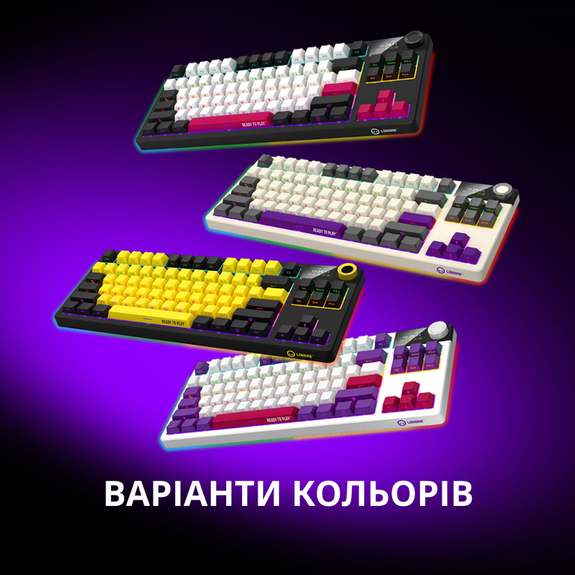 Фото - Клавиатура беспроводная игровая Lorgar KBP70TKLW Wireless TKL Mechanical Pro Black-Yellow (LRG-KBP70TKLW-YL-US)