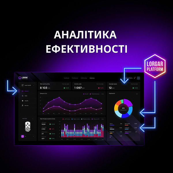 Фото - Мышь беспроводная игровая Lorgar Elite MSE90W Wireless Gaming Mouse Elite Dark Grey (LRG-MSE90W-DG)