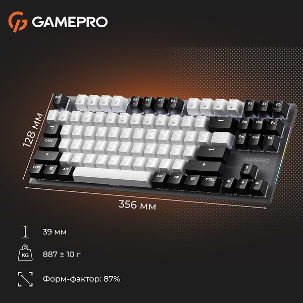 Фото - Клавіатура дротова GamePro Genesis Joker Outemu Red Swithes USB Gray (MK124G)