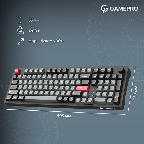 Фото - Клавиатура беспроводная игровая GamePro Asgard Drakkar Keychron Super Black (MK305BK)