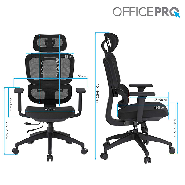 Фото - Крісло офісне OfficePro Skyline (OC580-B-B-B) Black