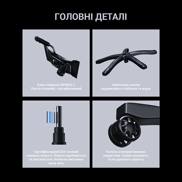 Фото - Крісло для геймерів Anda Seat Luna Size L Grey Fabric (AD18-44-G-F)