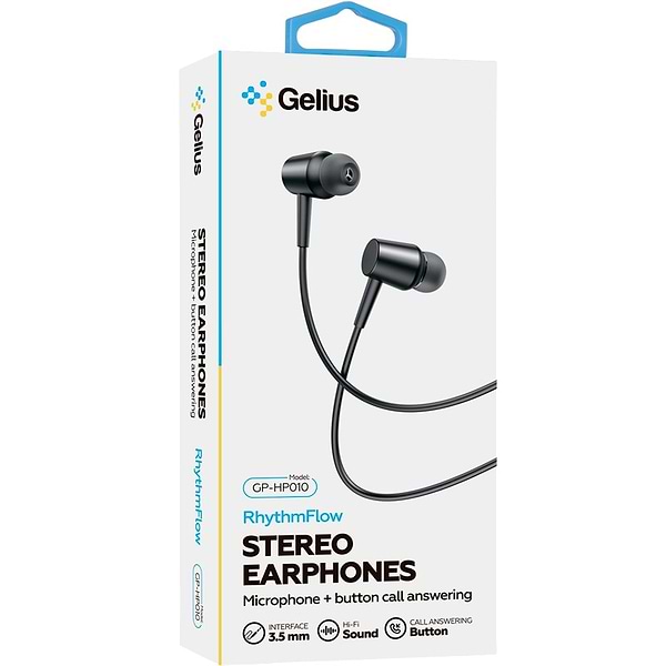 Фото - Наушники вкладыши проводные Gelius RhythmFlow GP-HP010 Black (98308)