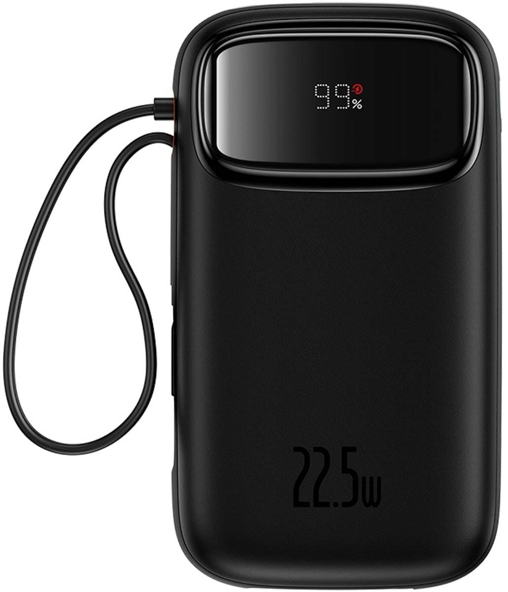 Батарея мобільна Baseus 20000mAh Qpow2 22.5W PD,QC3.0 USB-A, USB-C In/Out, with built-in USB-C/Lightning cable (P10055002113-00) - Фото 1