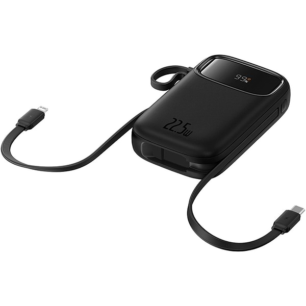 Фото - Батарея мобильная Baseus 20000mAh Qpow2 22.5W PD,QC3.0 USB-A, USB-C In/Out, with built-in USB-C/Lightning cable (P10055002113-00)