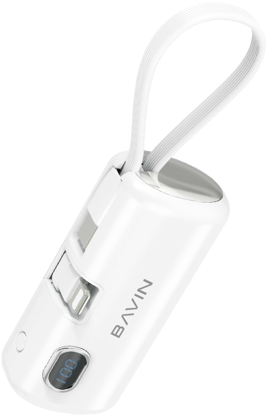 Батарея мобільна Bavin PC1092S 5000 mAh Mini FAST CHARGING 22.5W White (Y-PC1092S-WH) - Фото 1