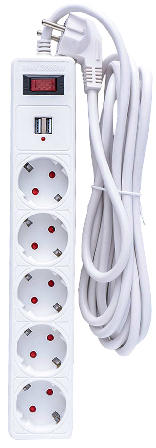 Фото - Мережевий фільтр Logan SFWU5-3 білий