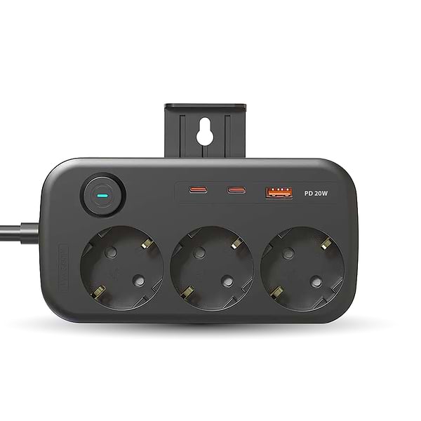 Фото - Сетевой фильтр Ultra PB70312 (3 роз., 1 USB, 2 Type-C, 2,5м) Черный