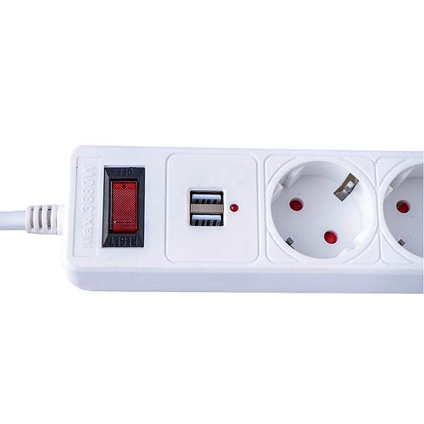 Фото - Мережевий фільтр Logan SFWU5-3 білий