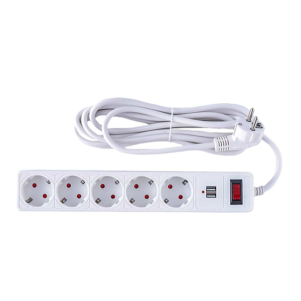 Фото - Мережевий фільтр Logan SFWU5-3 білий