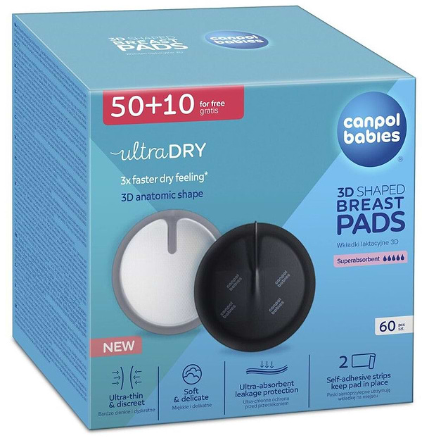 Фото - Прокладки для груди Canpol babies 3D 60 шт. (1/655)