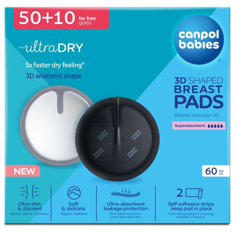 Фото - Прокладки для груди Canpol babies 3D 60 шт. (1/655)