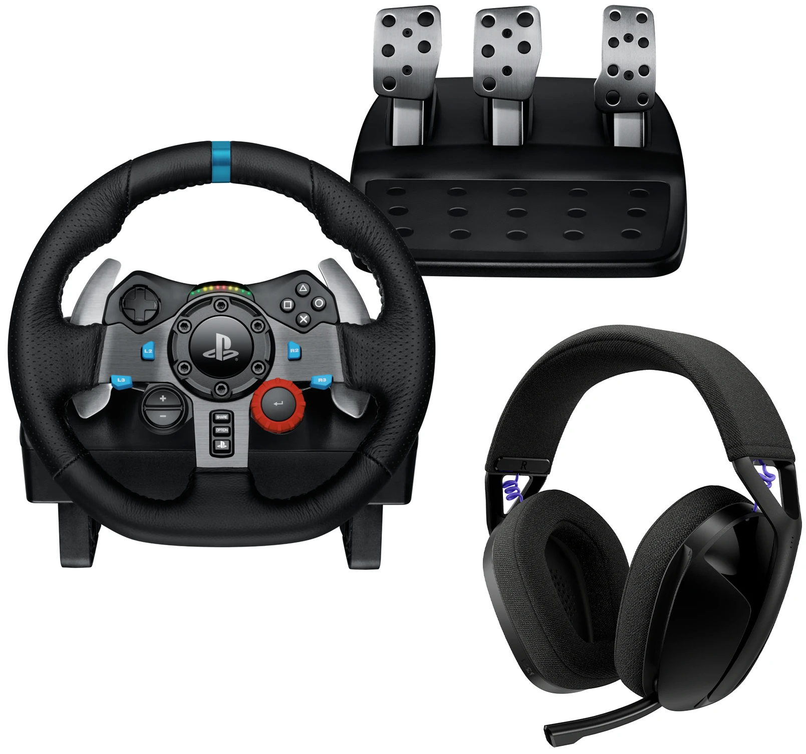 Кермо Logitech G29 Racing Wheel and Pedals for PS4/PS5 and PC + G321 Black (L991-000585)