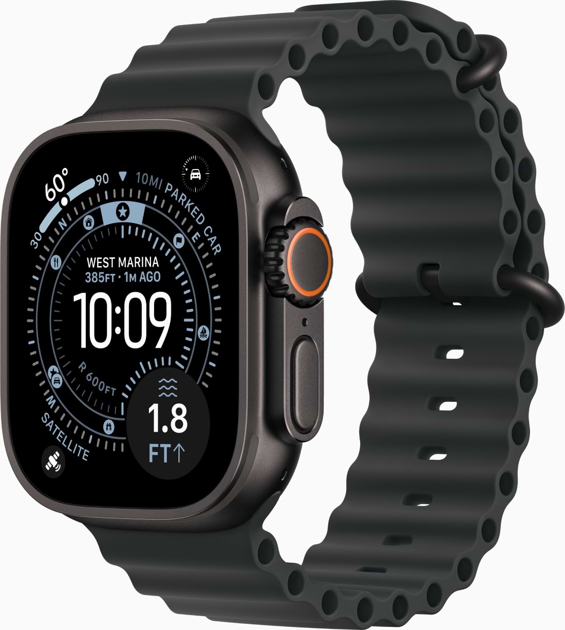 Смарт-часы Apple Watch Ultra 3 GPS + eSIM 49mm Black Titanium Case with Black Ocean Band - Фото 1