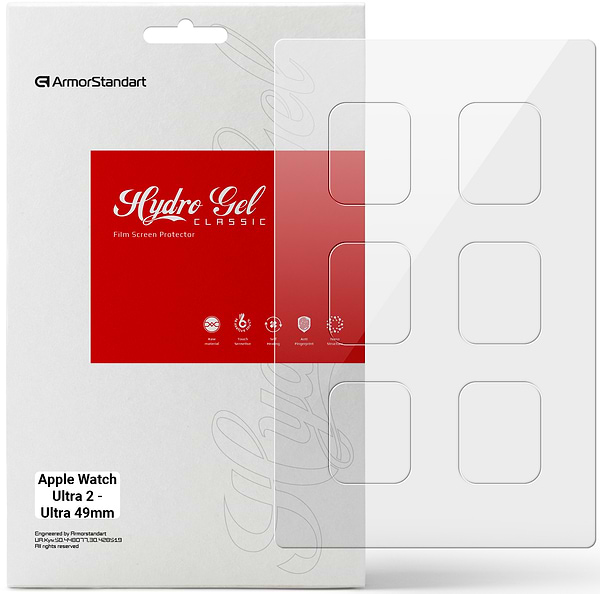 Фото - Защитная пленка для смарт-часов Armorstandart Apple Watch Ultra 2 / Ultra 49mm 6 шт. (ARM64695)