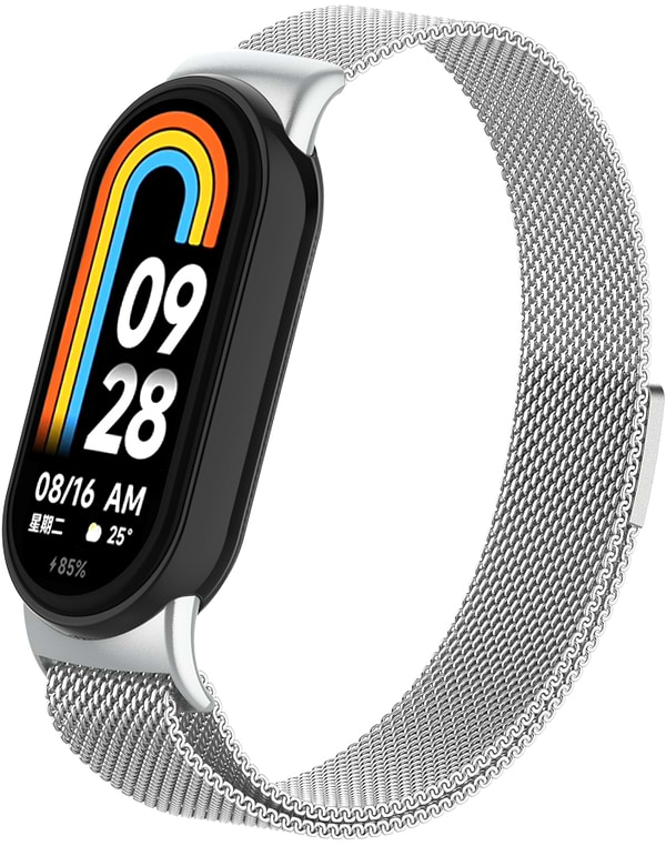 Фото - Ремешок для фитнес-браслета Armorstandart Milanese Magnetic Band for Xiaomi Mi Band 8/9 Silver (ARM69917)