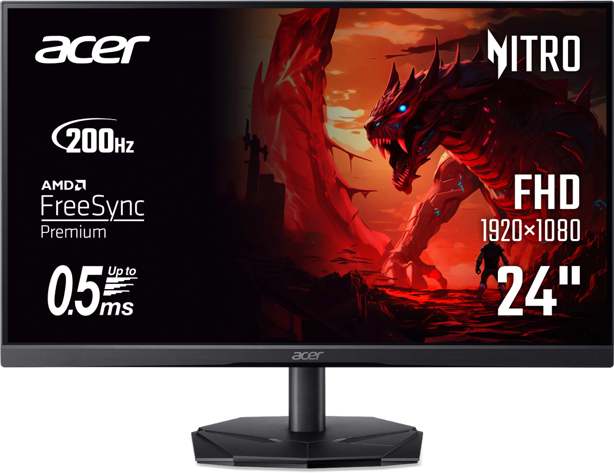 Монітор ігровий Acer Nitro KG241YX3bip (UM.QX1EE.312) Black - Фото 1