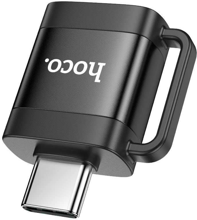 Переходник HOCO UA31C Type-C male to USB female OTG adapter Black (6942007628129)