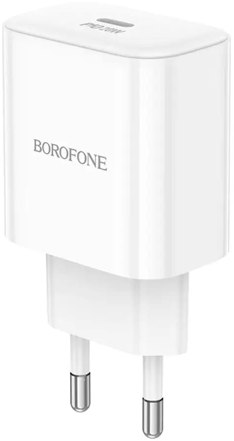 Мережевий зарядний пристрій BOROFONE BA81A PD20W charger(EU) White (6941991108181) - Фото 1