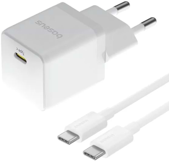 Сетевое зарядное устройство Baseus Palm Fast Charger 1C 20W EU Moon White (P10111602213-01)