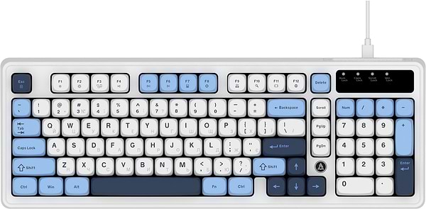 Фото - Клавиатура проводная игровая Ajazz AF98 Glacier Blue (AF98-GB) Фото - Клавиатура проводная игровая Ajazz AF98 Glacier Blue (AF98-GB)