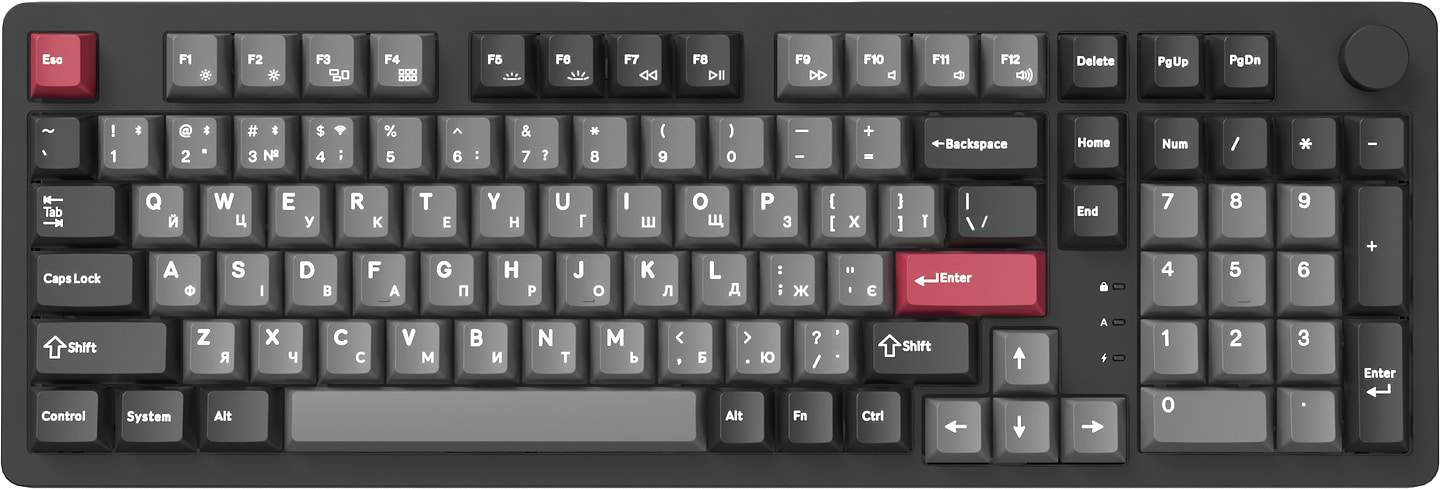 Купити Клавіатура бездротова ігрова GamePro Asgard Drakkar Keychron Super Black (MK305BK) - Фото 1 Клавіатура бездротова ігрова GamePro Asgard Drakkar Keychron Super Black (MK305BK) - Фото 1