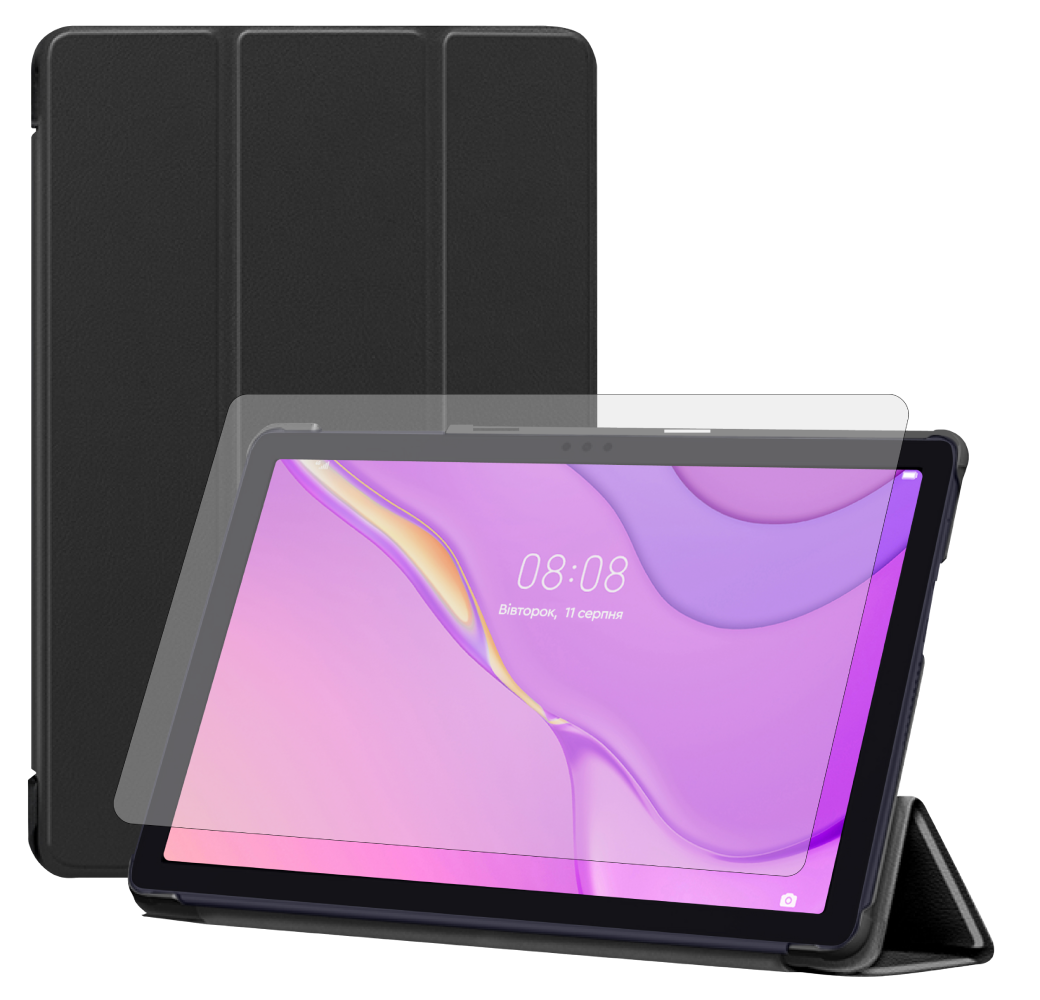 Чехол для планшета AIRON Premium for Huawei MatePad T 10s 9.7'' Black (4821784622501) + защитная пленка и салфетка