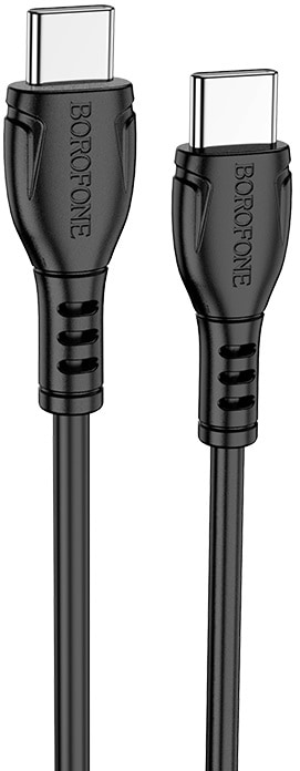 Кабель синхронізації даних BOROFONE BX51 Triumph 60W Type-C to Type-C Black (6931474751669)